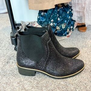 Kate Spade Glitter Rain Boots Size 10